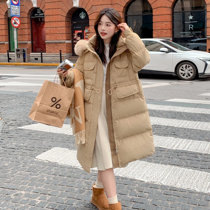 DEJIBVU/大季保暖羽绒服胖mm200斤特大码羽绒服女H显瘦不臃肿8805