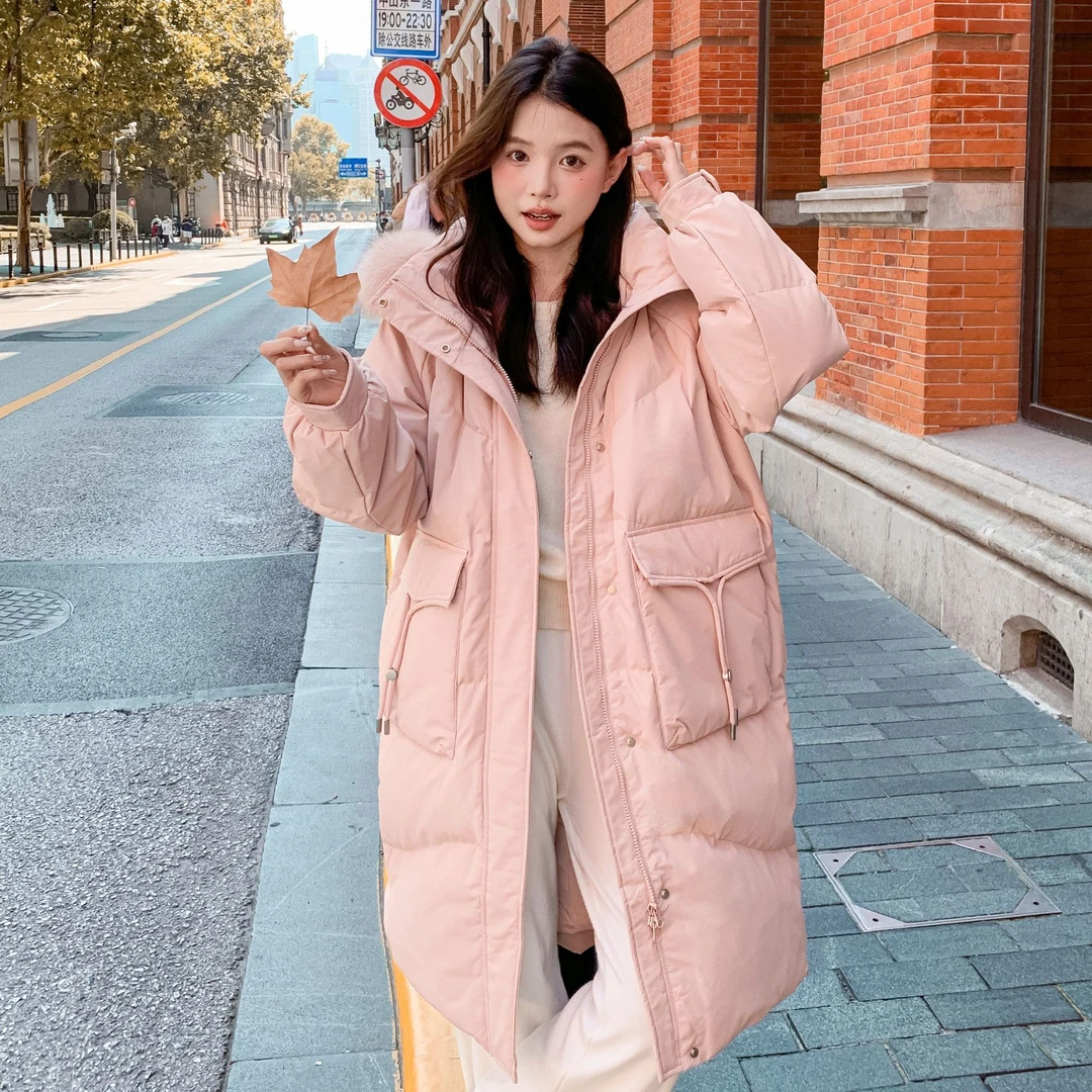 DEJIBVU/大季保暖羽绒服胖mm200-300特大码显瘦冬长款8823