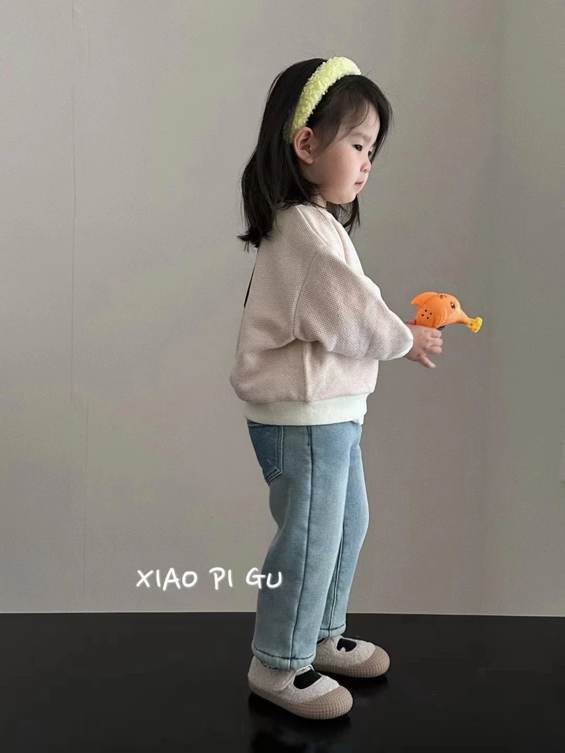 XPG加厚绒百搭牛仔裤