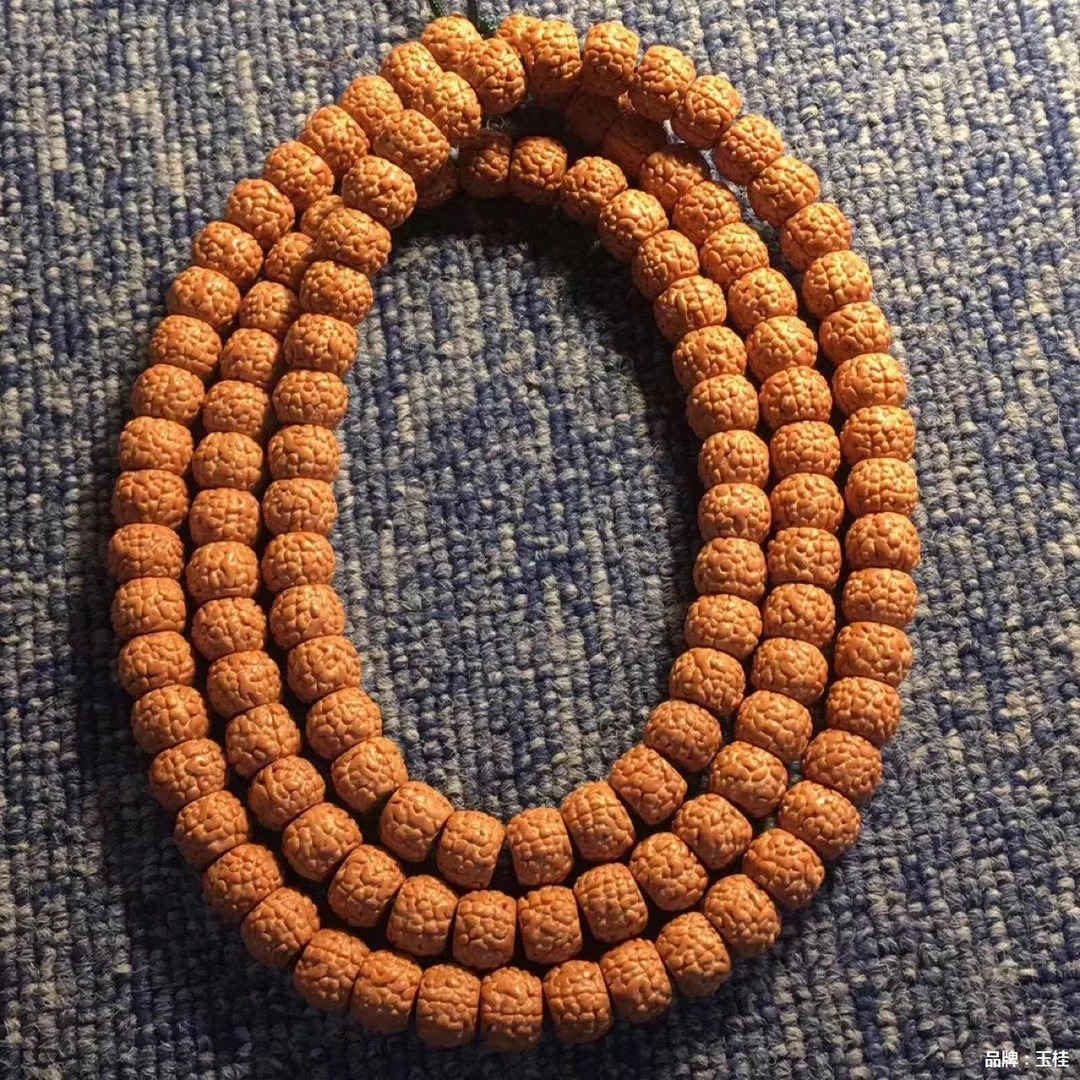 【精品金刚】尼泊尔龙鳞纹藏式直切卡12大金刚108佛珠手把件--ZM