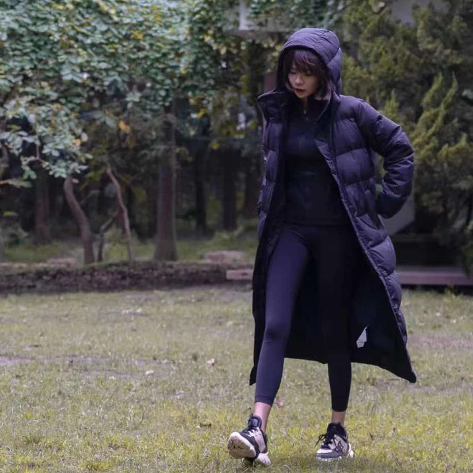 宝丫轻奢女式长款蓬松简约时尚羽绒服B7232