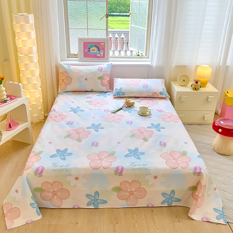 新款碎花春夏四季网红全棉纯棉床单单件单人学生宿舍斜纹双人被单