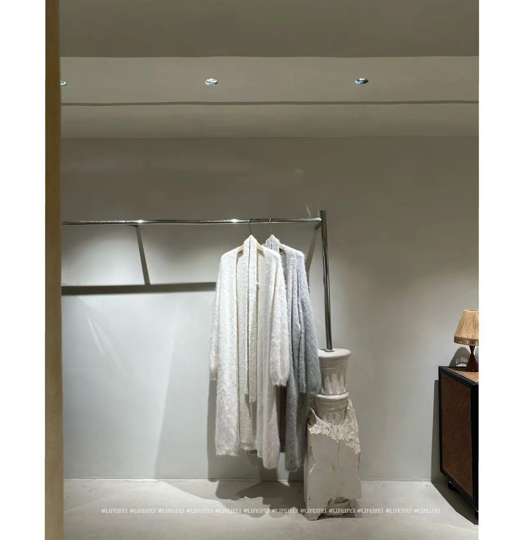 Mao店-不要焦绿 绵羊毛长毛绒慵懒长款开衫M7475（只能干洗）