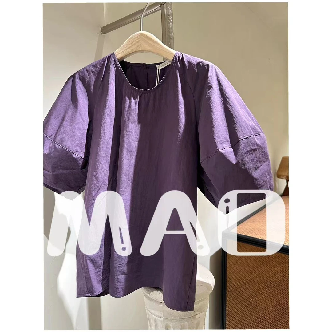 Mao店-(面料很皱)小众设计感上衣M6599