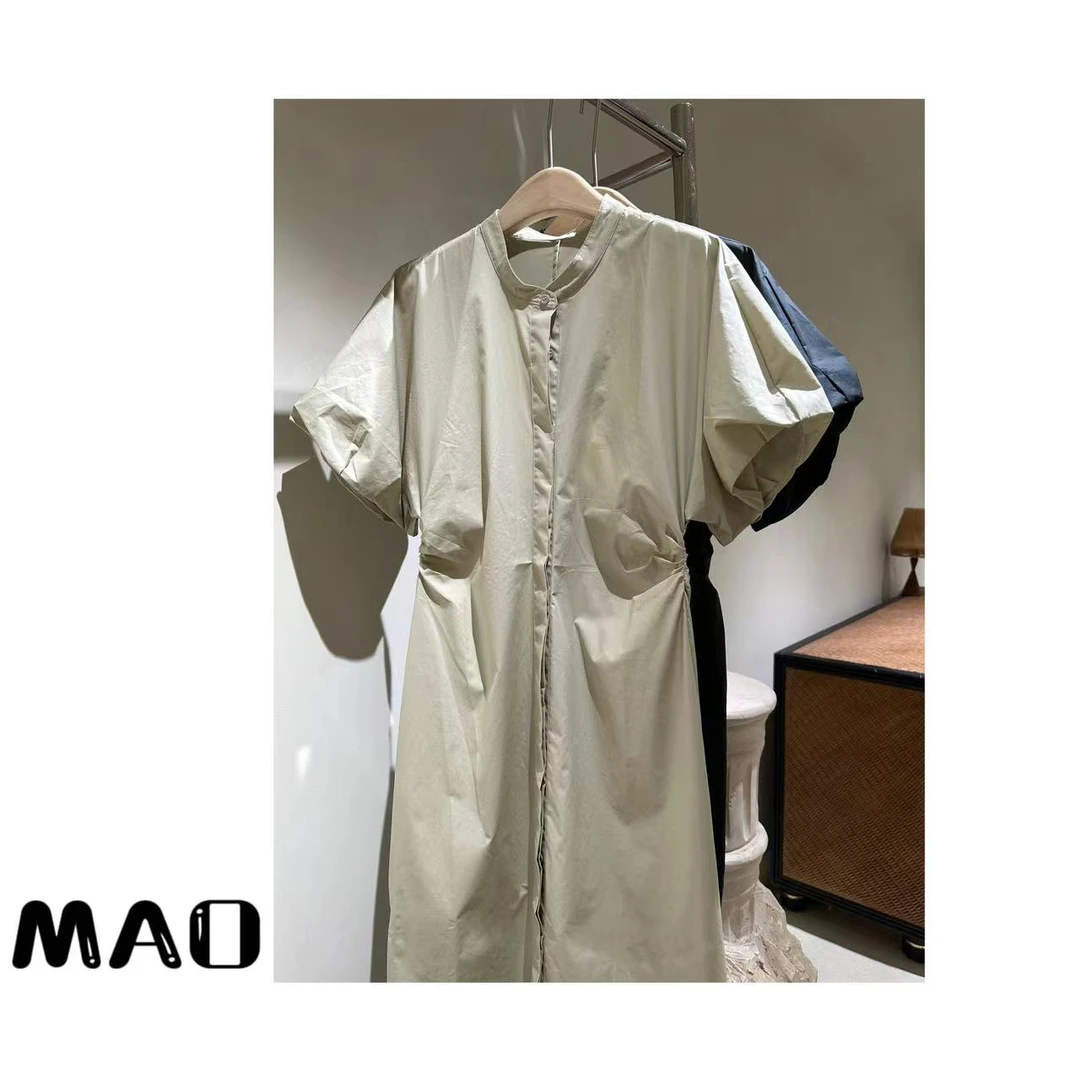 Mao店-【巴洛克】灯笼袖法式复古设计款显瘦连衣裙C3161