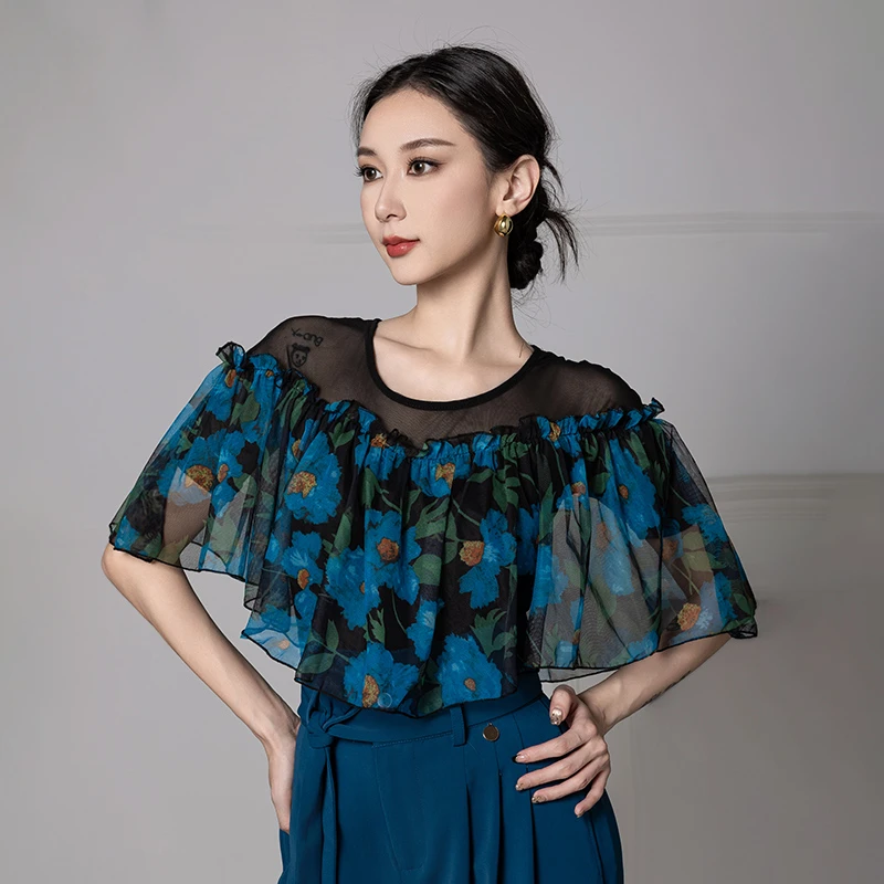 【断码清】丹珍舞服摩登舞舞蹈练双人舞新品专业上衣M5-5