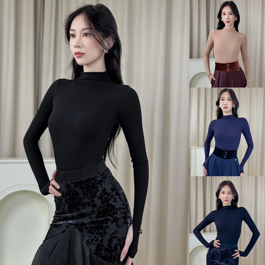 【秋款断码福利】丹珍摩登舞练功服体服衣国标摩登舞表演交谊舞M9-4