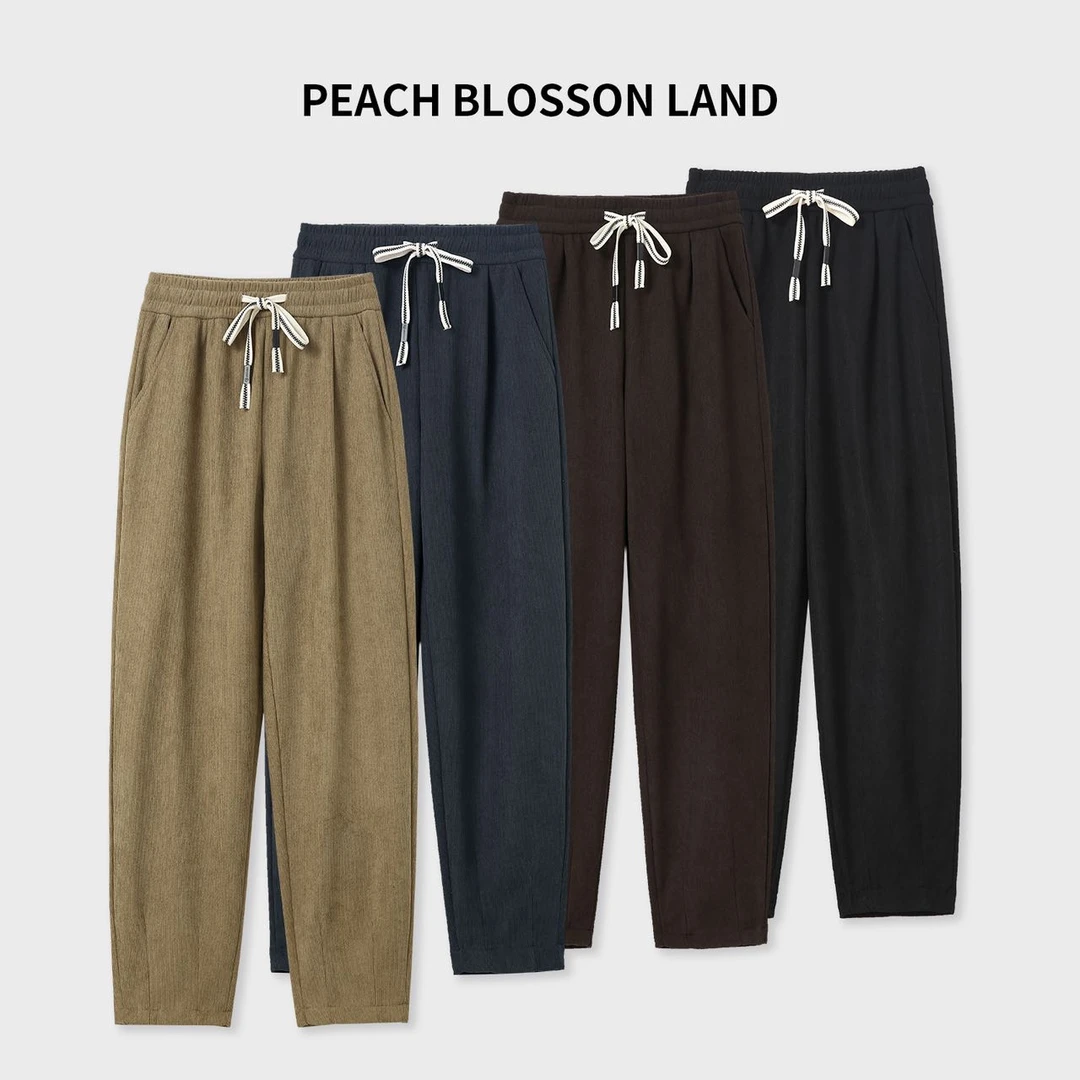 ZZ高级定制！立体裁剪女士秋冬加绒松紧腰休闲卫裤SS23079