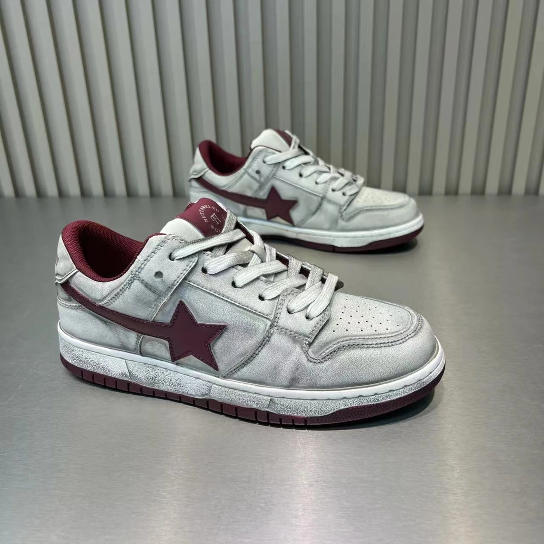 2025春季新款男士鞋子潮牌星星脏脏鞋时尚休闲软底低帮休闲板鞋