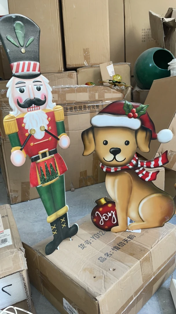 狗 胡桃夹子花插摆件