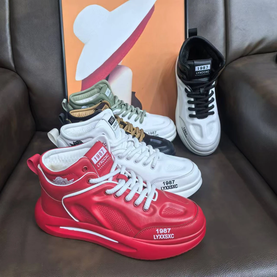 【8-315-5棉鞋】2024男鞋新款百搭时尚运动薄款男士潮鞋板鞋休闲