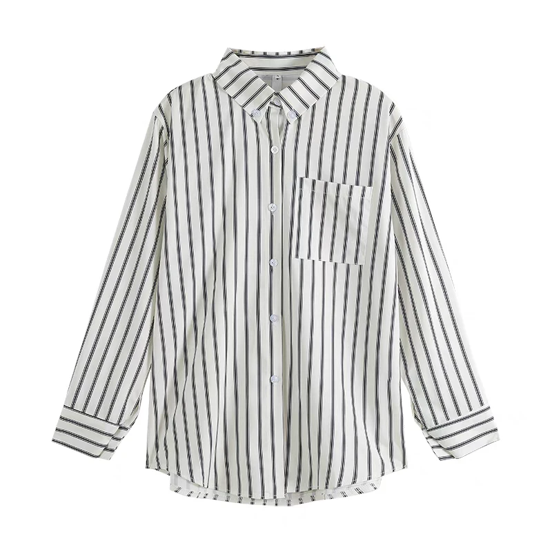 夏季条纹衬衫港风百搭减龄小众衬衣轻薄休闲防晒气质外套上衣