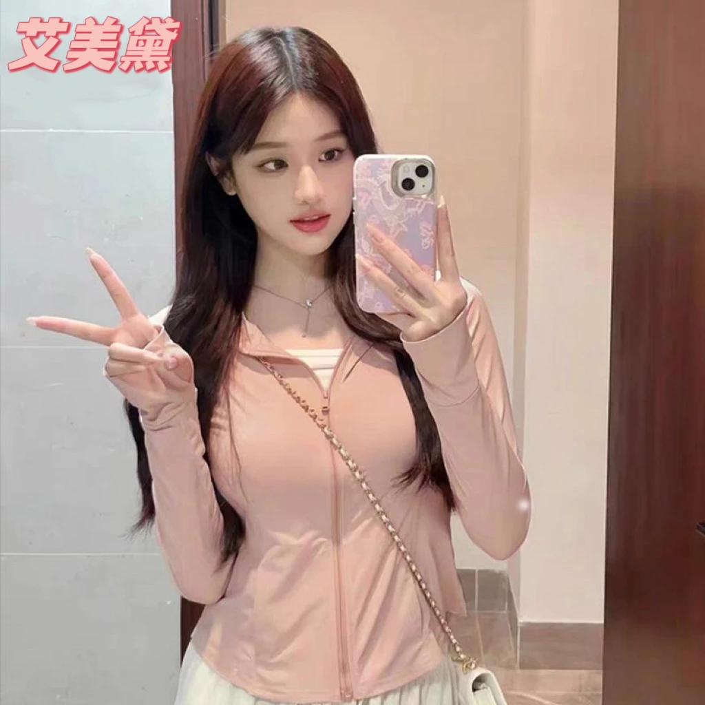 修身防晒衣女2024新款显瘦百搭夏季薄款透气外套防晒服