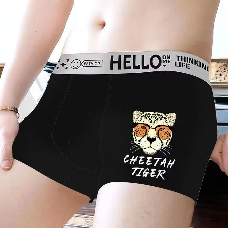 男士内裤男平角裤子男生卡通中学生个性青年动漫搞笑青年裤衩