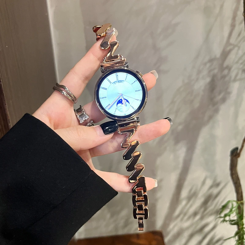 适用华为GT4手表gt3表带watch3钢带GT2pro荣耀magic金属女款41mm