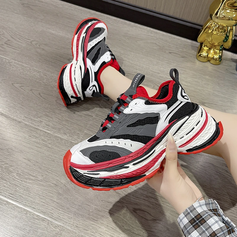 【婕婕时尚女鞋】爆款厚底潮炸街老爹鞋女网红增高夏季舒适运动鞋