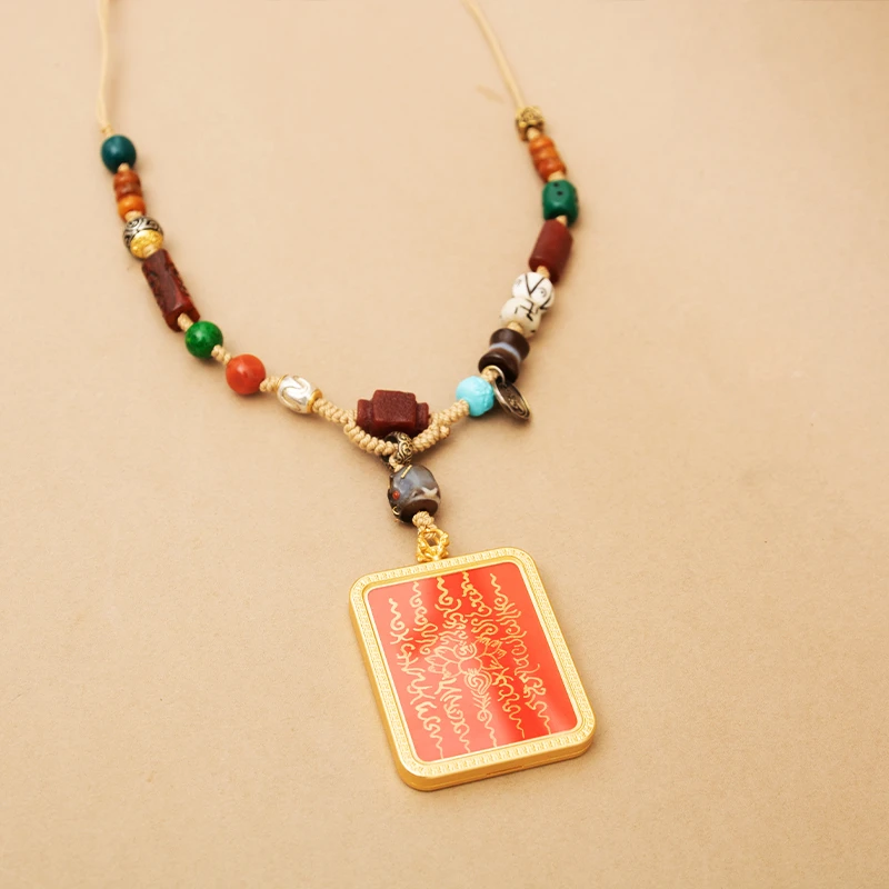 非金属珐琅吊坠 菩斋阁 五条 民族风 卡卡吊坠 【0150】