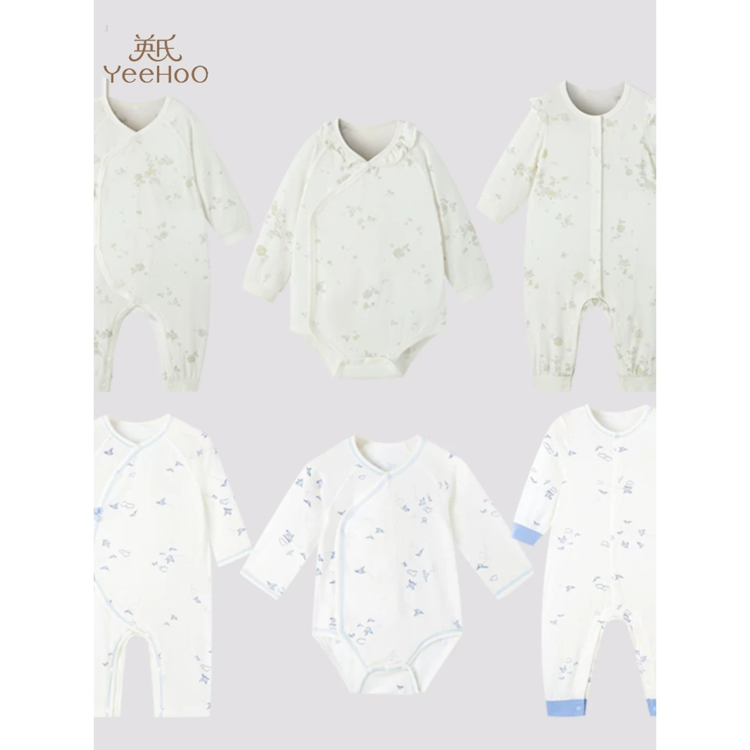英氏童装婴儿连体衣男女宝宝爬服新款YLDAJ0Q005A