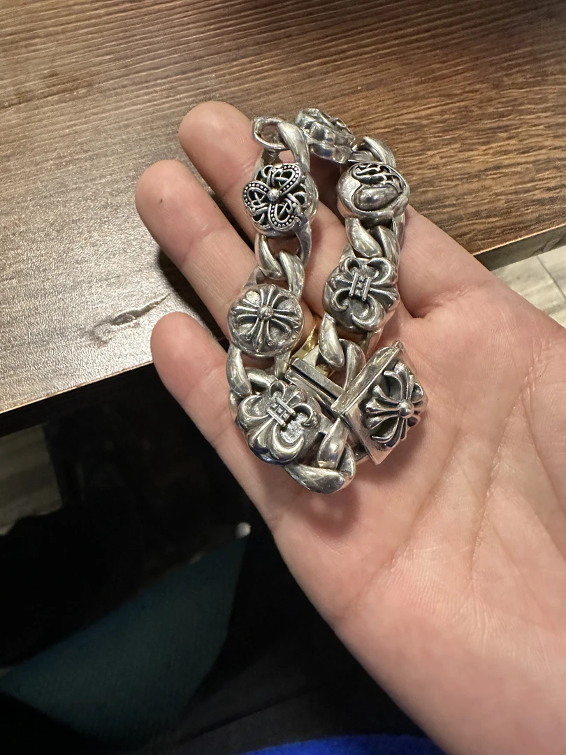 合金手链 【kk重磅二代手链】 手工吊坠时尚百搭黑色黑色编织