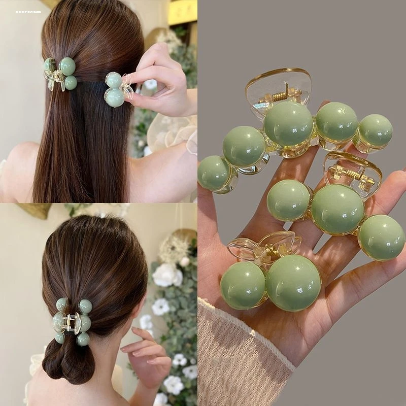 质感小众清新网红气质新款温柔简约时尚显白女生珠珠抓夹百搭甜美