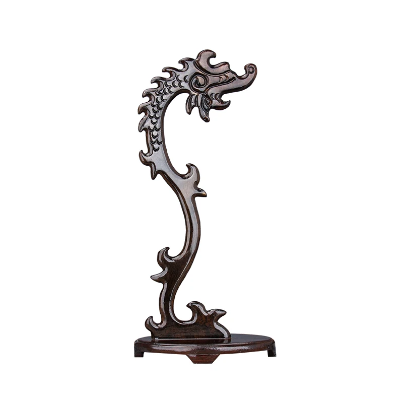 黑特大号黑龙头吊玉架  摆件新中式