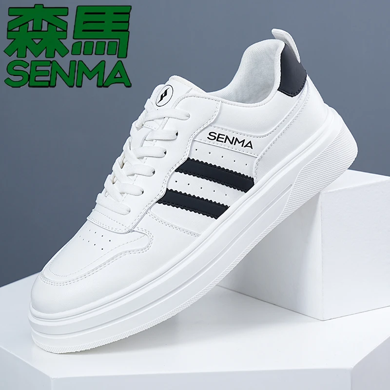 SENMA/森马小白鞋2025春季百搭透气男士时尚潮鞋运动网面休闲夏季