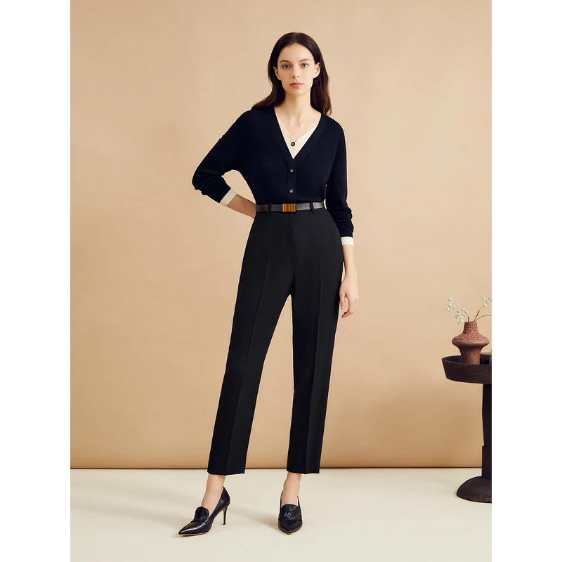 YINER音儿春季新款显瘦气质马提尼假两件毛针织衫8C34306330