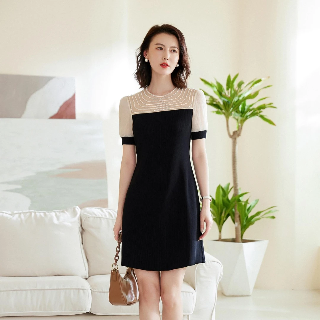 Goodland美地 显瘦气质时尚优雅名媛轻奢女装连衣裙LC63206947