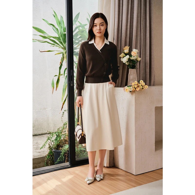 YINER/音儿显瘦气质轻奢时尚法式优雅简约百搭毛针织衫8C65106166