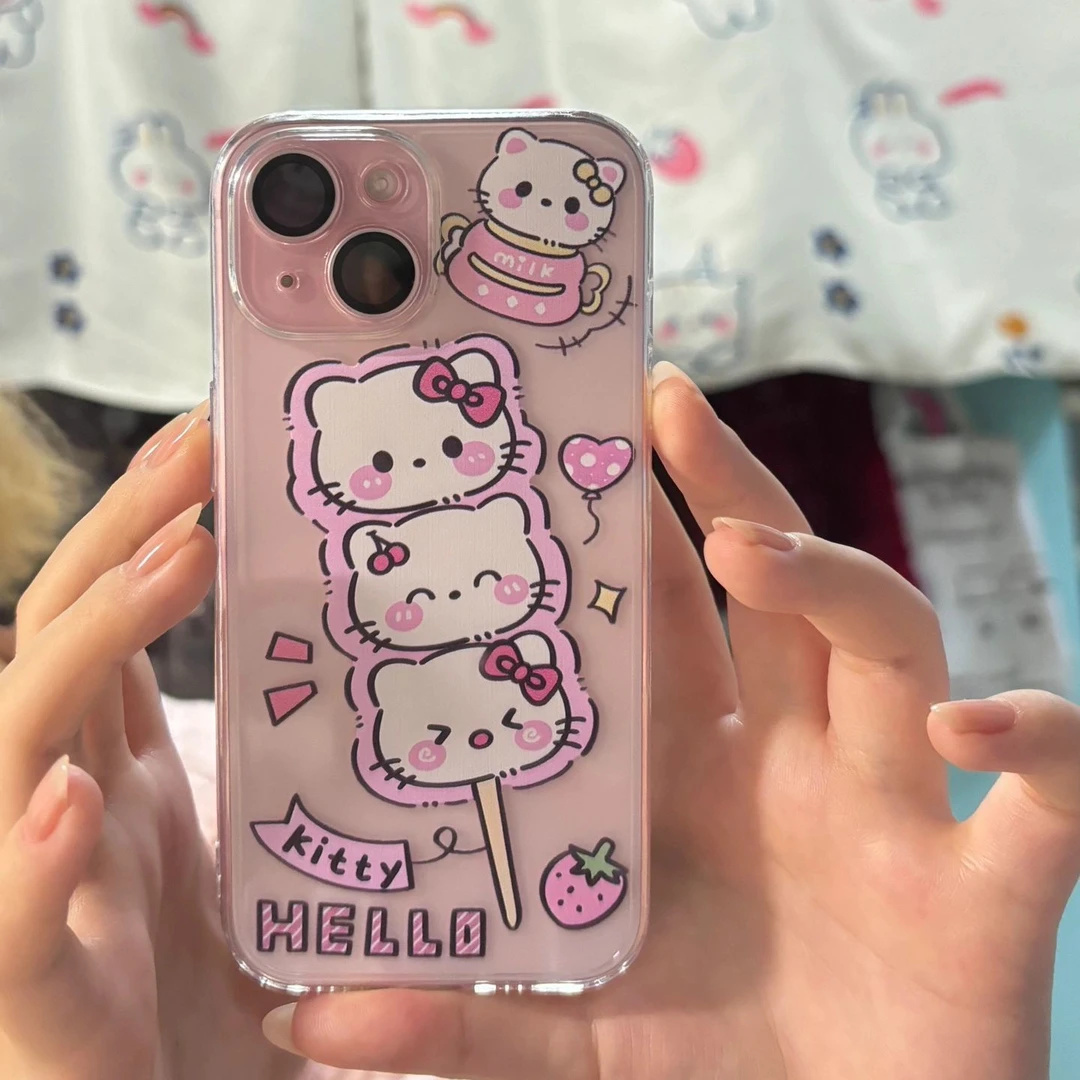糖葫芦凯蒂猫苹果iPhone15手机壳14Pro软壳13promax/xr/78plus/11