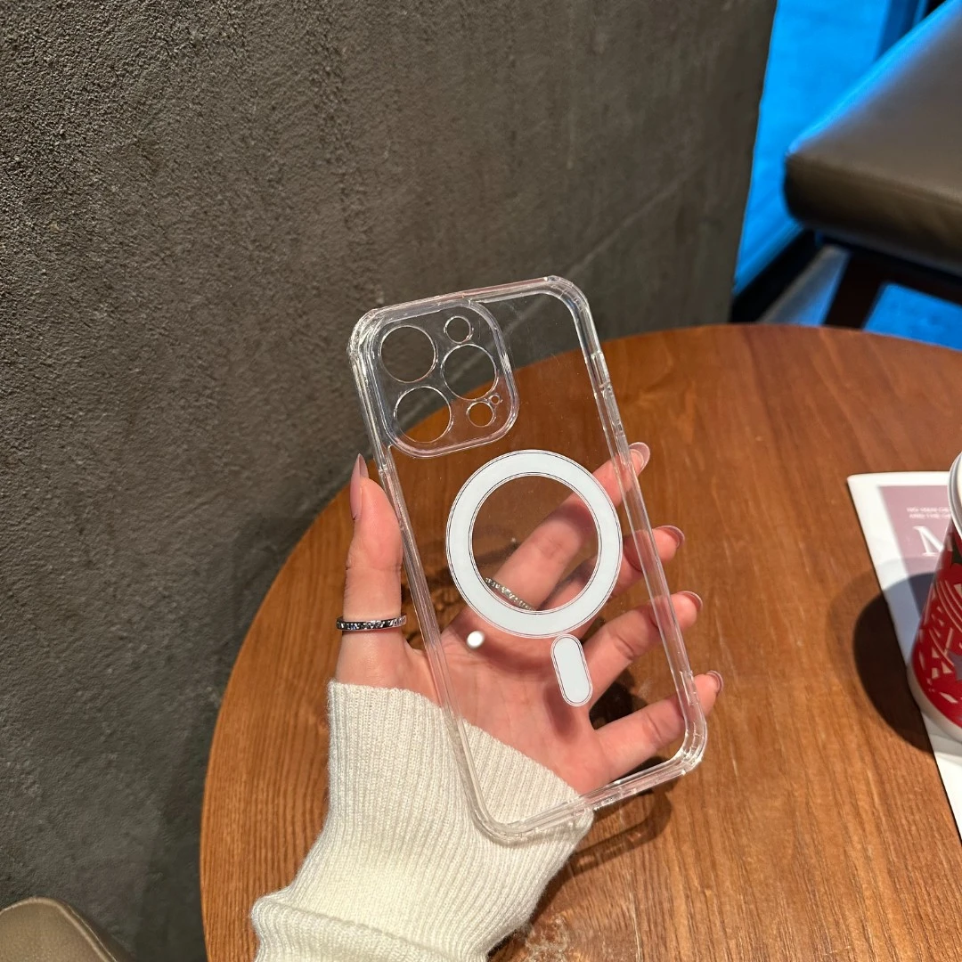 MagSafe磁吸苹果15pro手机壳高颜值iphone14plus全包12透明13防摔