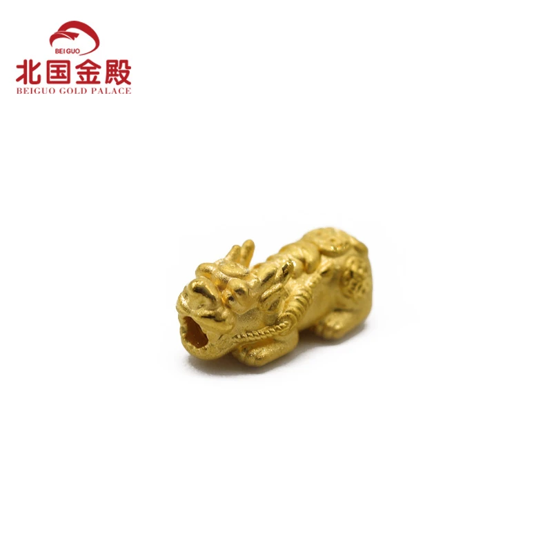 北国金殿招财财运貔貅3D硬金足金吊坠-PDBNPX0032精致真金挂坠