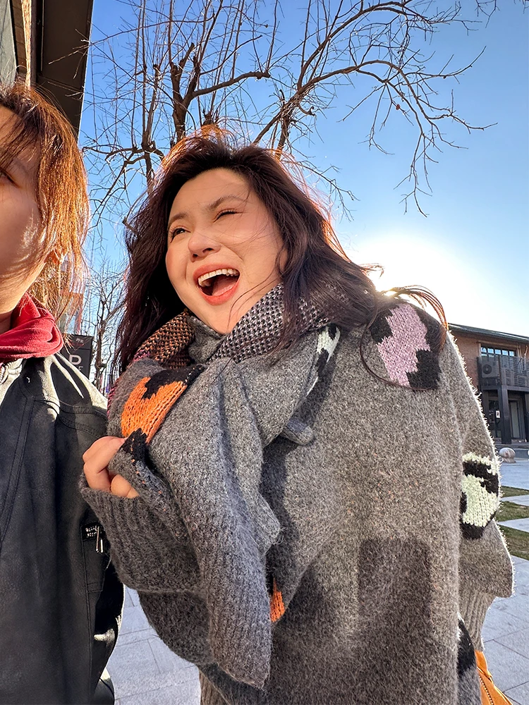 豹纹围巾/胖mm大码 暖暖的 加长大围巾~