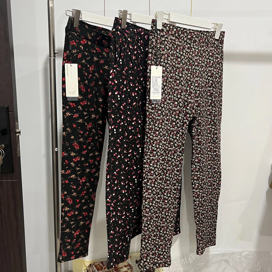 68007女士国韵花棉裤奶奶款秋冬保暖奶奶裤不挑款