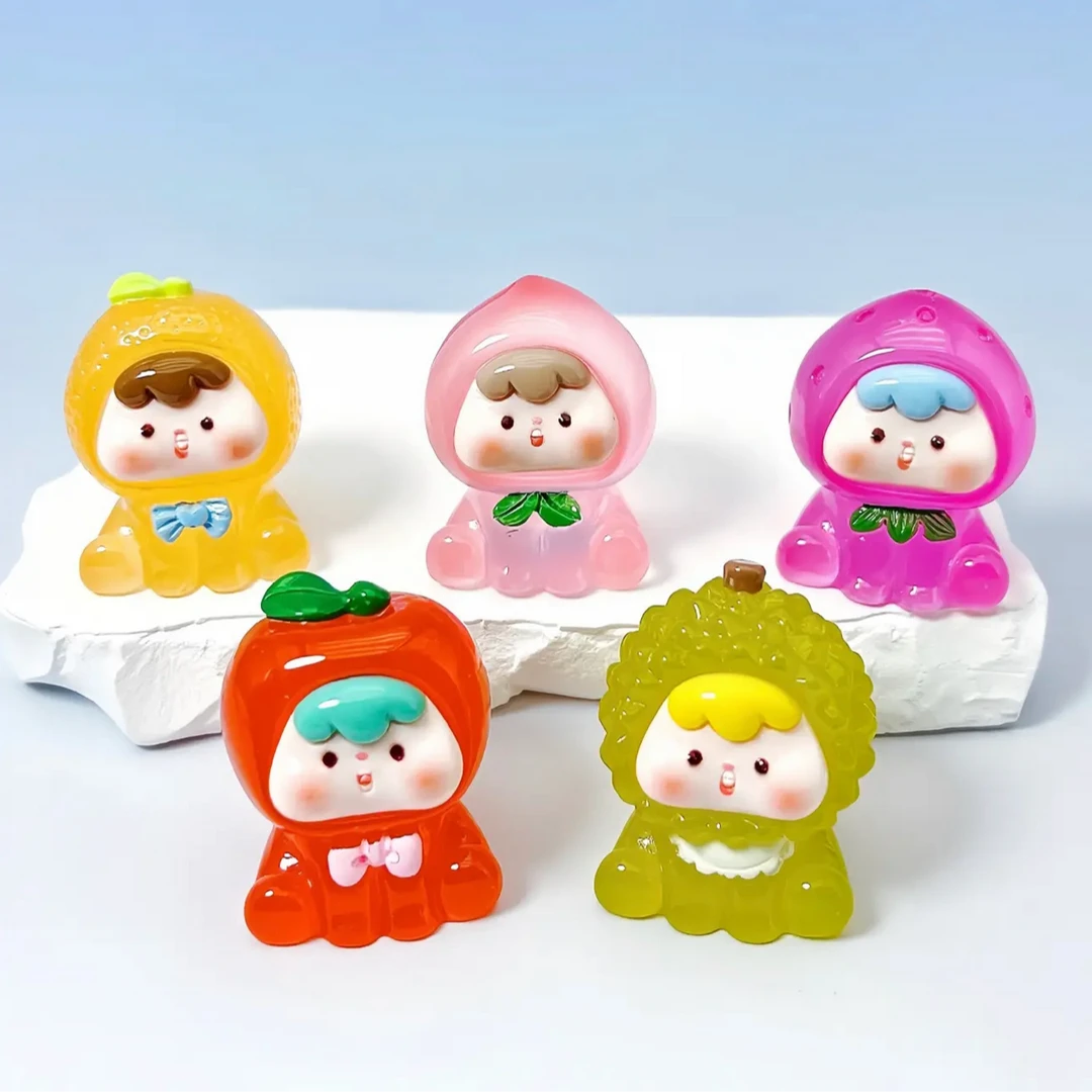 【许愿+对对碰+组合】水果崽崽实色夜光混合立体diy桌面摆件饰品