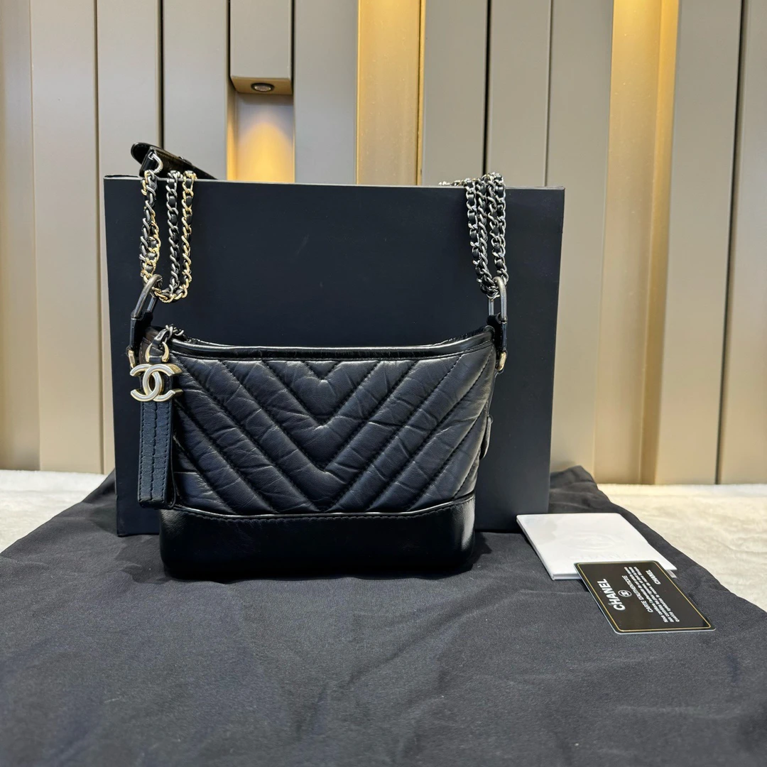 99新 Chanel/香奈儿 悦奢甄选/大全套/小号/v纹/流浪包/单肩包