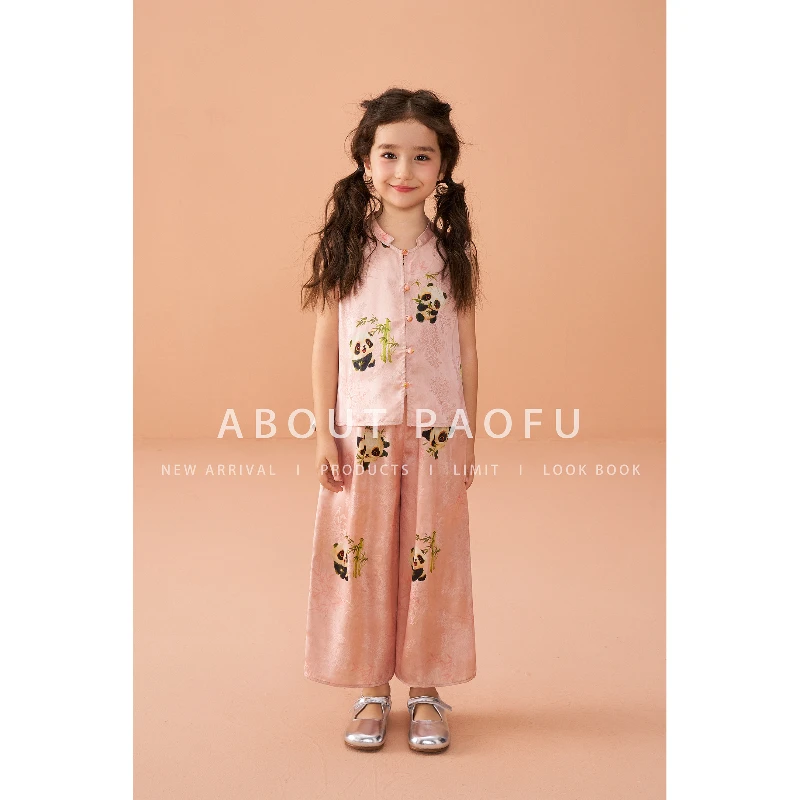 泡芙定制 天然木薯丝国风裙 夏季新中式女宝 DY240602