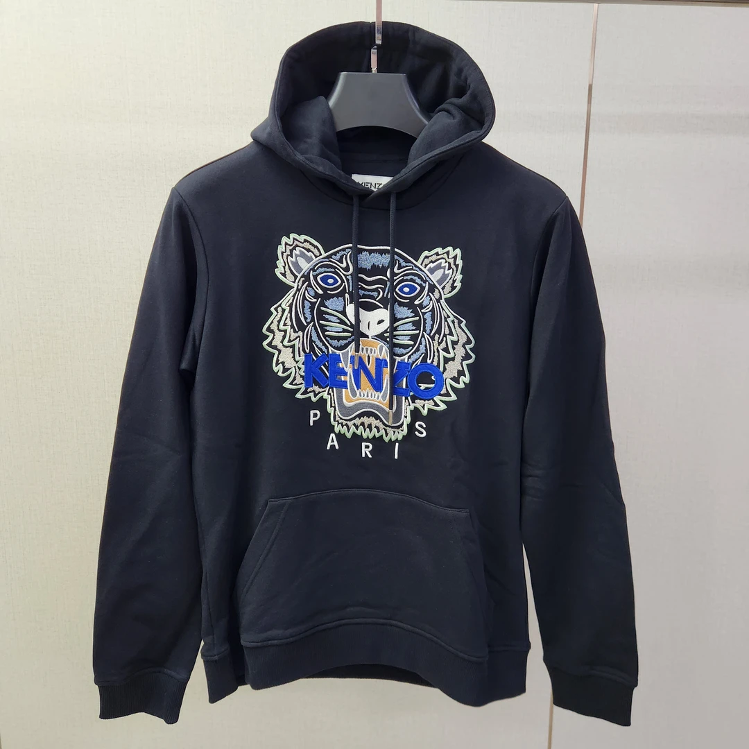 全新未使用 KENZO/肯佐 KENZO男女款经典刺绣虎头帽衫卫衣