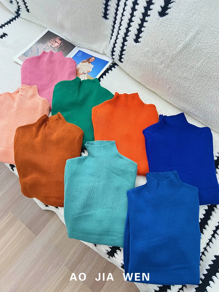 【佳文定制】羊毛针织中领打底衫毛针织衫2297