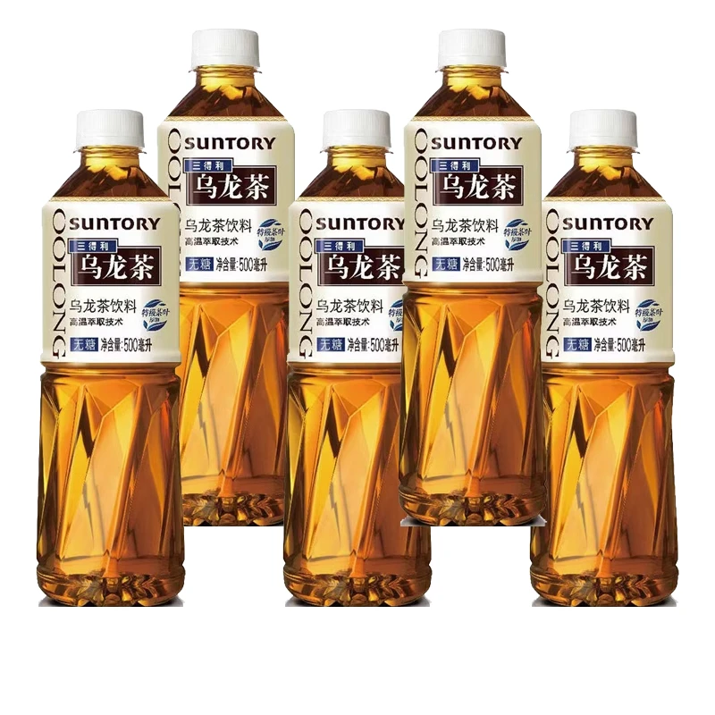 三得利乌龙茶低糖无糖500ml*5瓶0脂网红饮料茶多酚包邮