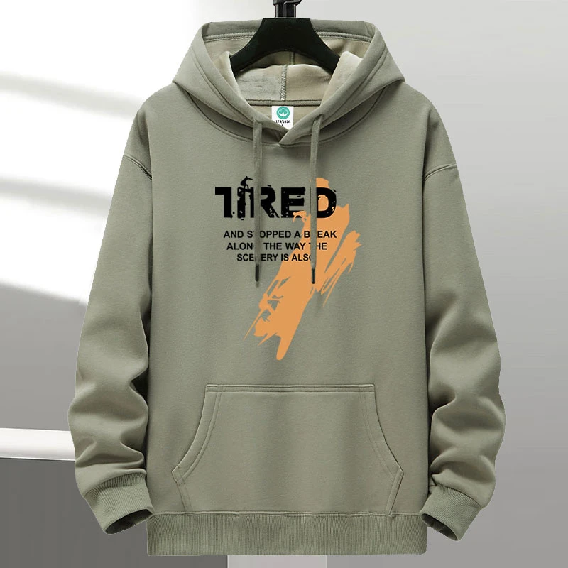 春秋季卫衣男士连帽宽松上衣加绒加厚超柔帽衫青少年学生冬装外套