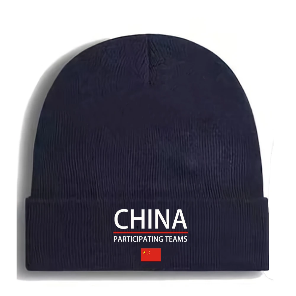 2025中国运动会时尚毛线针织帽户外针织帽包头帽冬季款针织帽男士