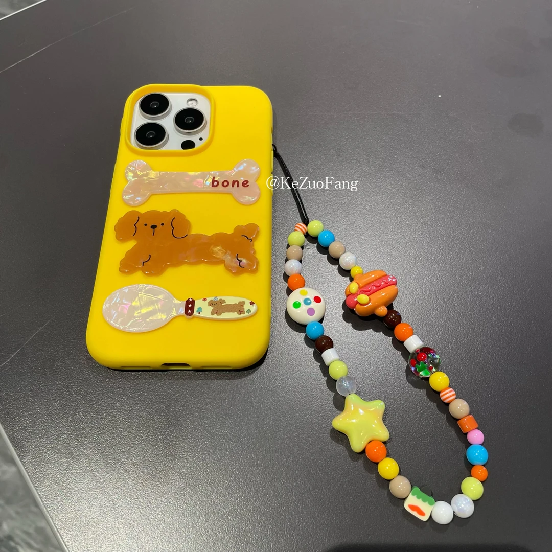 可爱勺子小狗手机壳iPhone15pro苹果14卡通13软壳12防摔plus/x/xs