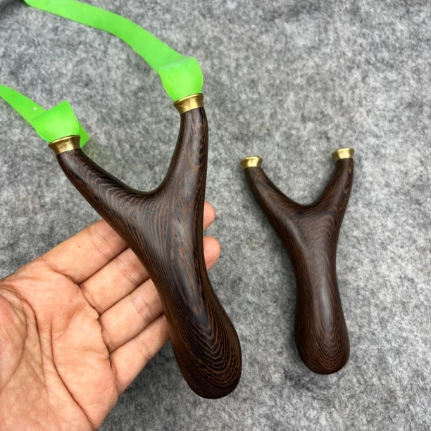 鸡翅木快压微瑕火蓝刀锋实木弹弓