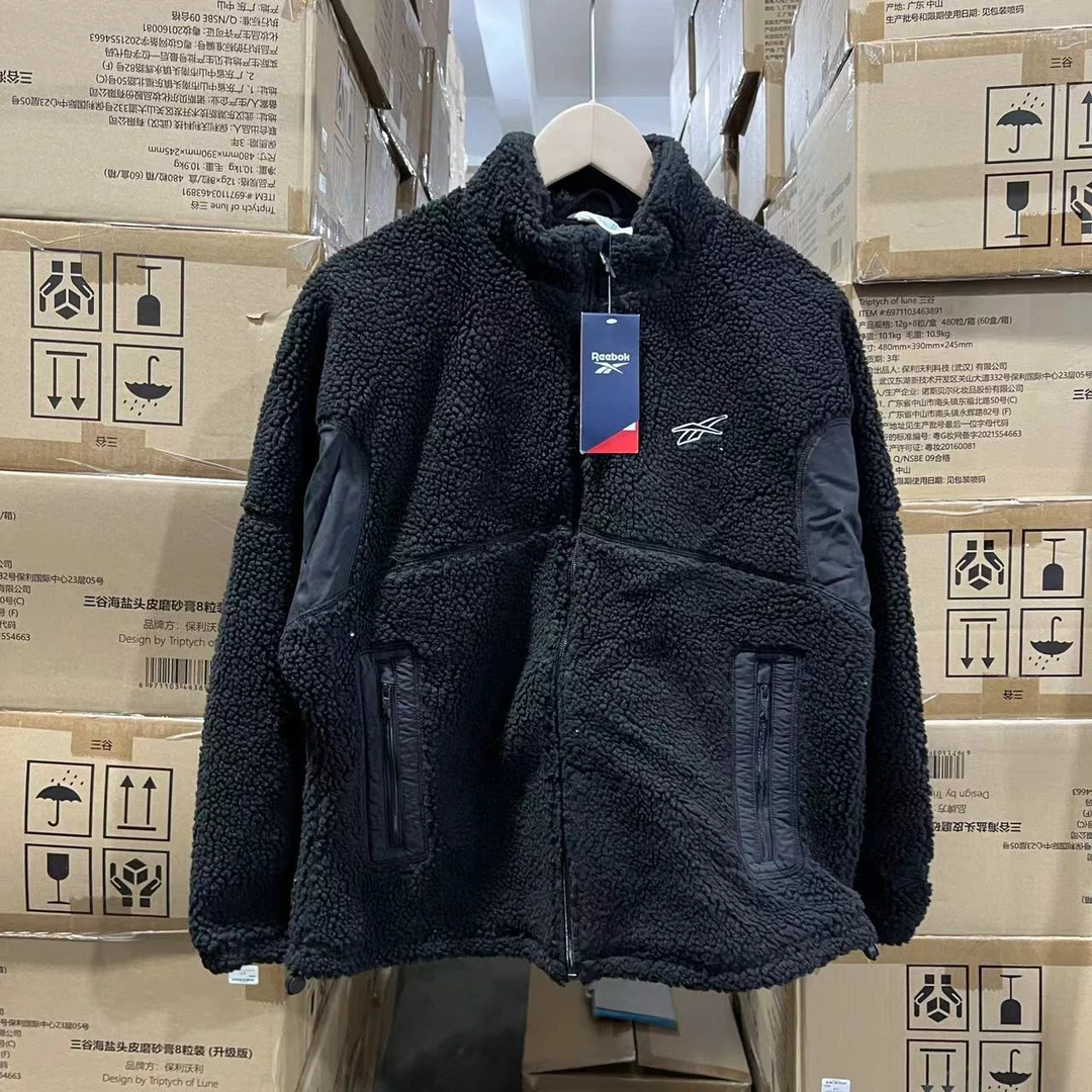 【什么都有】Reebok锐步 H52810女款经典运动款颗粒绒棉服