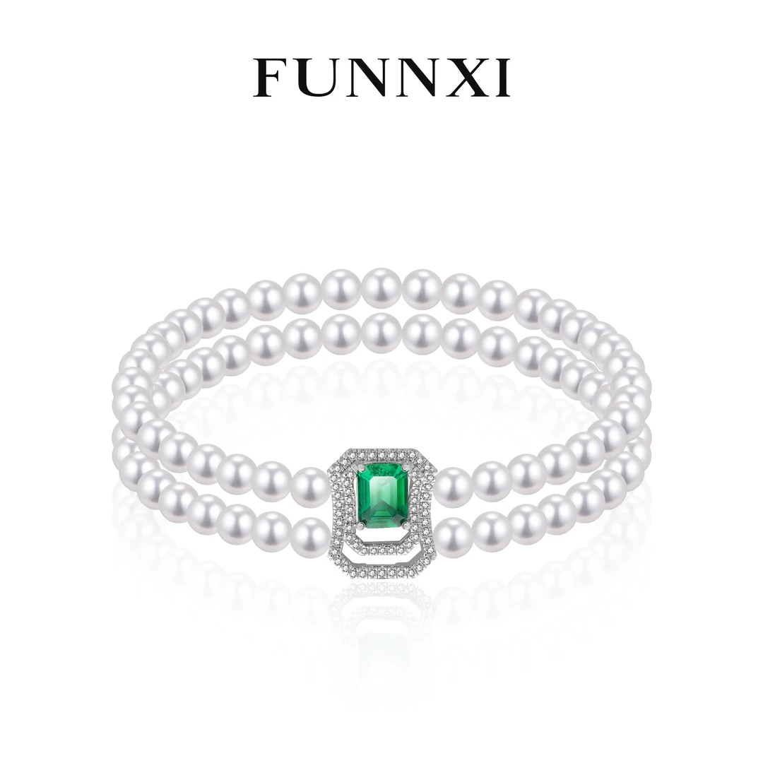 FUNNXI 培育祖母绿【任意门】 培育祖母绿精致气质日常520送礼 手链