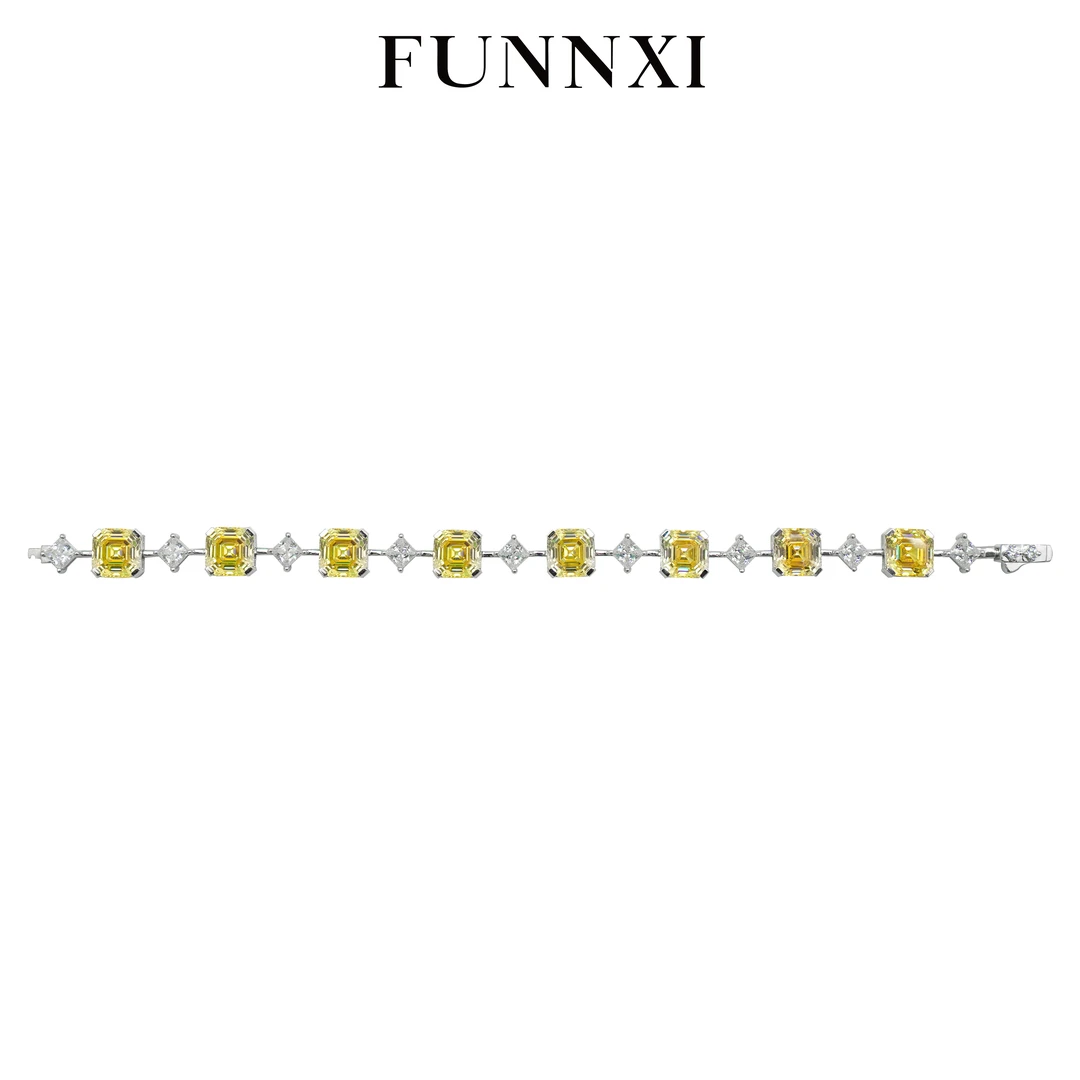 FUNNXI 925银合成锆石手链 【追光】简约 高级感大气手链女 520礼物