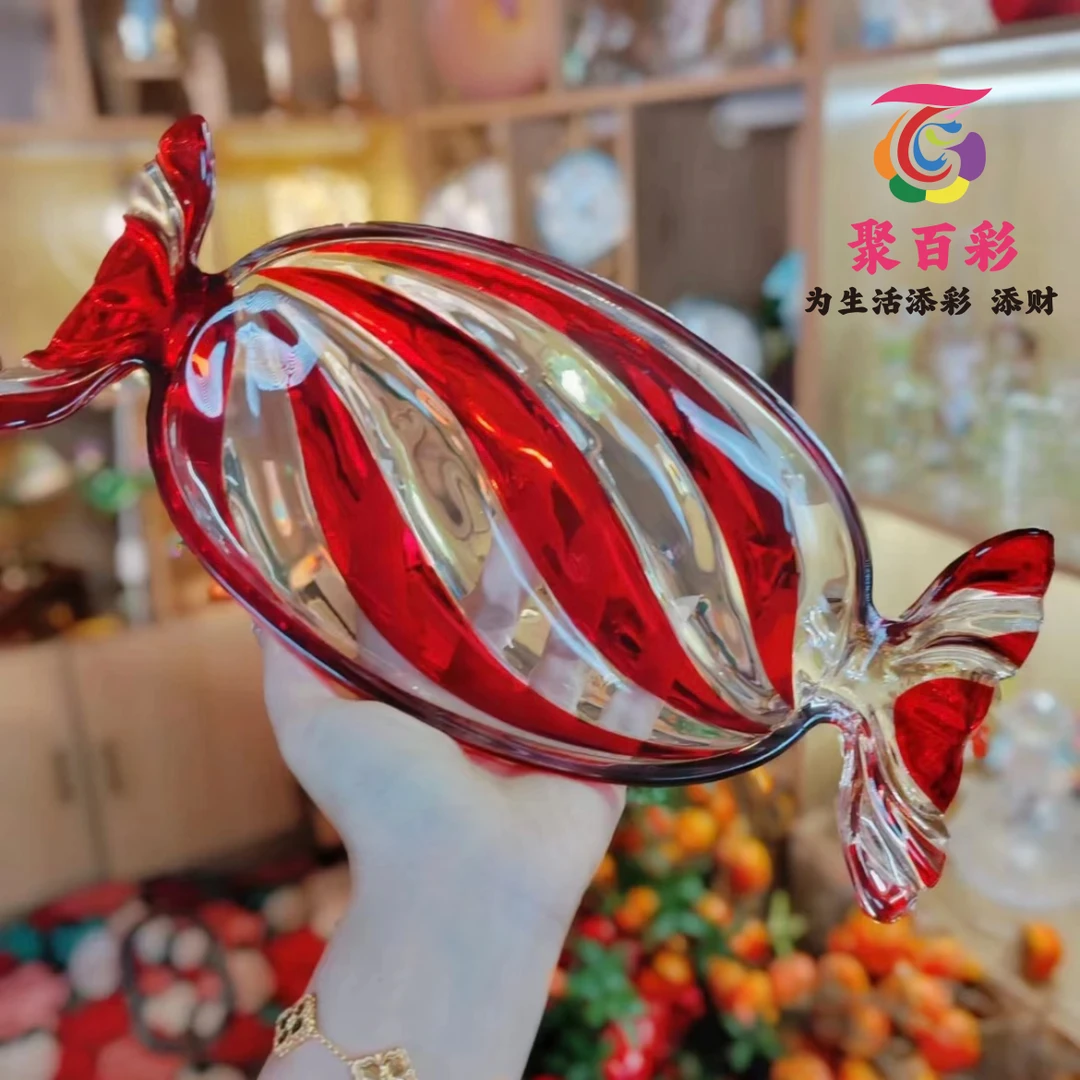 大号人工彩绘糖果盘家用客厅水果零食盘