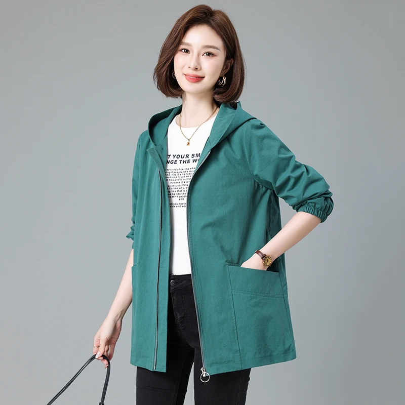 春秋新款短款中年宽松时尚休闲女士外套长袖上衣外套秋季外套