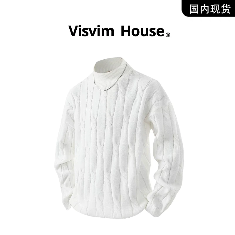 【品牌现货撤柜清仓】VISVIM WINGS秋冬季半高领加厚打底毛衣外套男